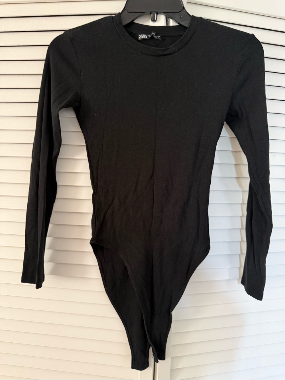 Zara Black Crewneck Bodysuit